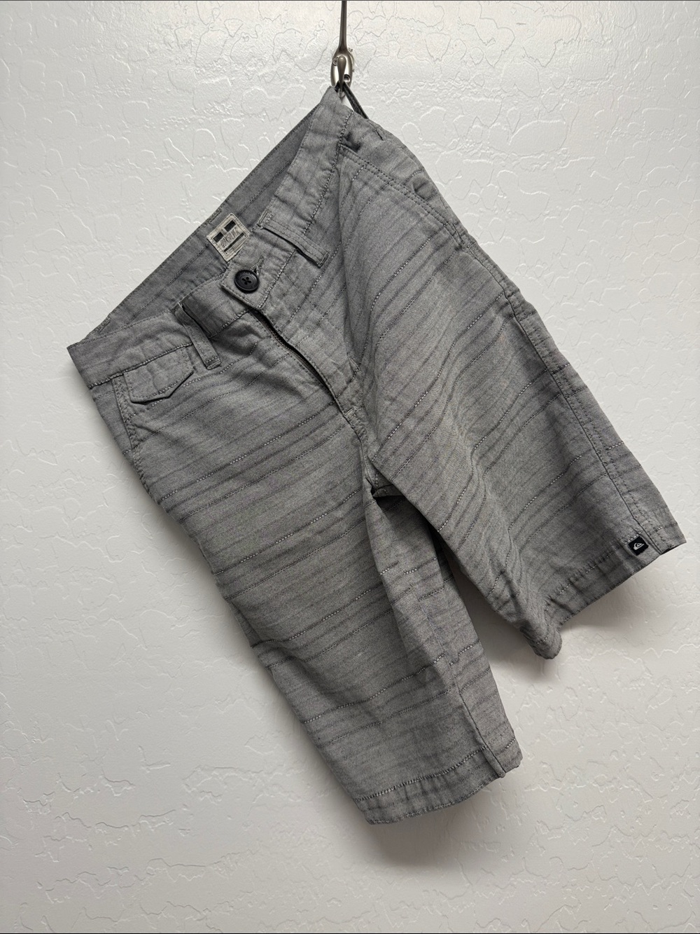 Quiksilver Gray Striped Kids Shorts